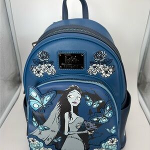 Loungefly Blue Tim Burton Inspired Emily Mini Backpack